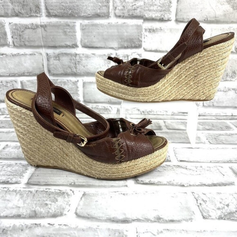 Louis Vuitton Brown Platform Wedges